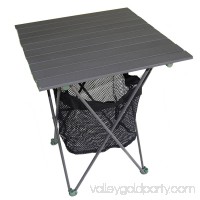 27.25 Aluminum Roll Slate Graphite Grey Table with Storage 556308222
